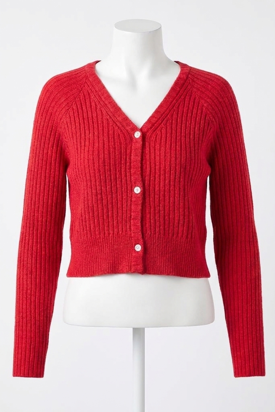 NEW PINCH starla cardigan sweater in soft cool red